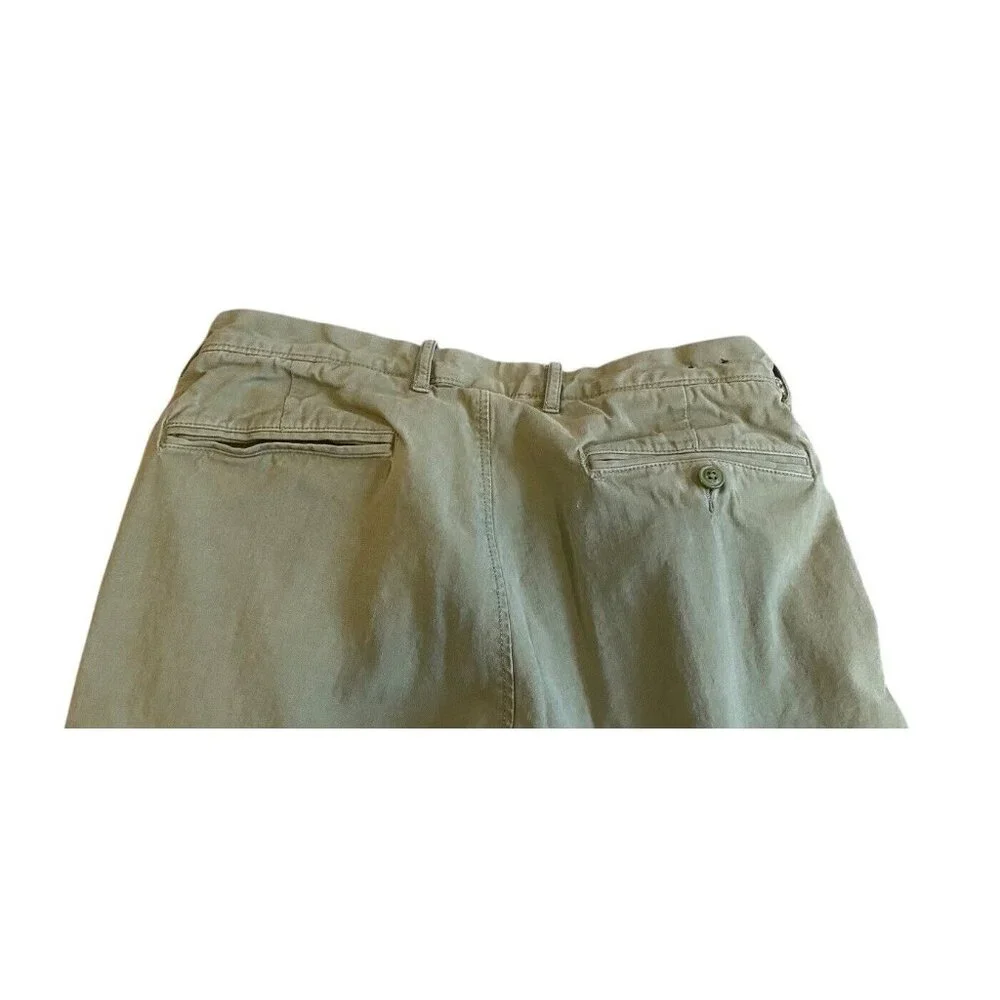 J.Crew 770‎ Straight Stretch Chinos Flat Front Pants Mens 30 Olive Green